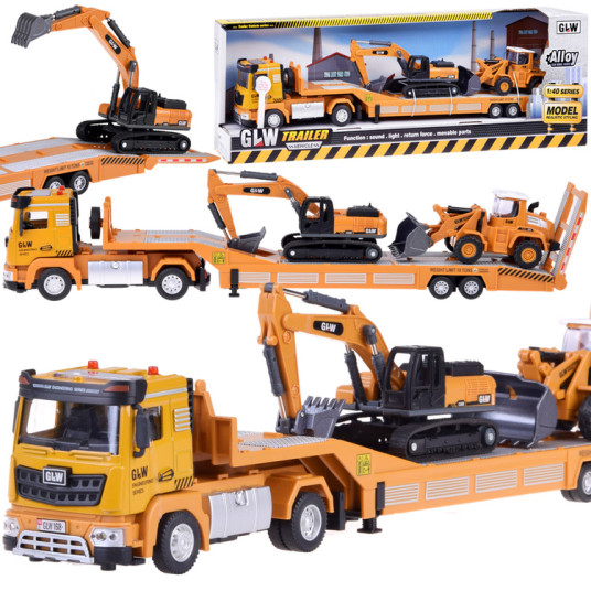 Truck Tow Truck Excavator and Bulldozer Set with the sound of a Little Builder ZA5008