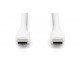 "Digitus USB-C 2.0 (ST-ST) 0,5m Ladekabel Silikon 60W Valkoinen"