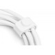 "Digitus USB-C 2.0 (ST-ST) 0,5m Ladekabel Silikon 60W Valkoinen"