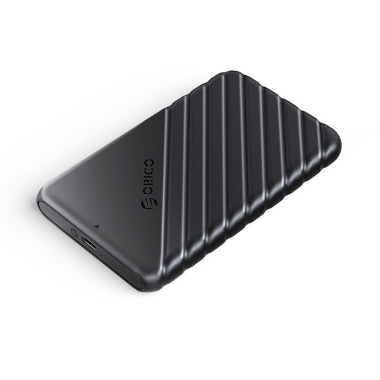 ORICO ENCLOSURE HDD/SSD 2,5" USB-C 3.1 6GBPS, MUSTA