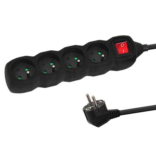 Esperanza ELK212K Power strip 4GN/1.5M Musta