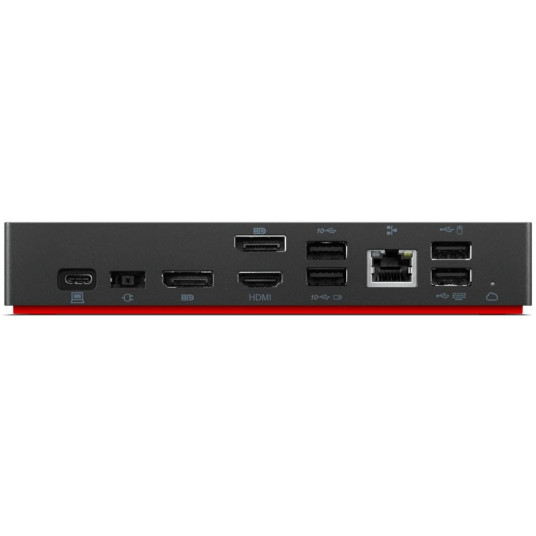 Lenovo ThinkPad Universal Thunderbolt 4 Smart Dock -johto Musta