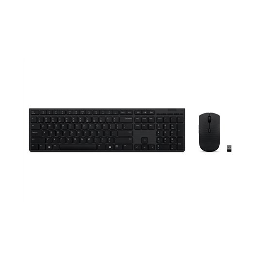 Lenovo | Professional Wireless Rechargeable Combo Keyboard and Mouse | Keyboard and Mouse Set | Wireless | Mouse included | Nordic | Bluetooth | Grey