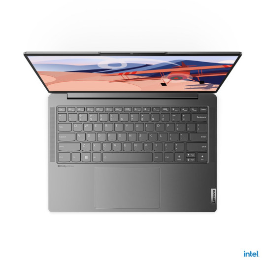 Lenovo Yoga Slim -kannettava 35,6 cm (14") WUXGA Intel® Core™ i5 i5-1240P 16 Gt LPDDR5-SDRAM 512 Gt SSD Wi-Fi 6E (802.11ax) Windows 11 Home Grey