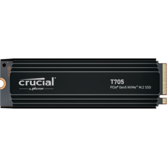 "M.2 1TB Crucial T705 NVMe PCIe 5.0 x 4 jäähdytyselementillä"