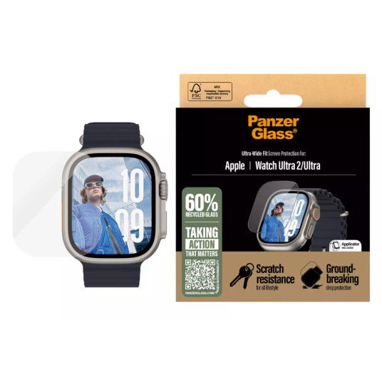 PanzerGlass 3712 Full Face Tempered Glass for Apple Watch Ultra 2