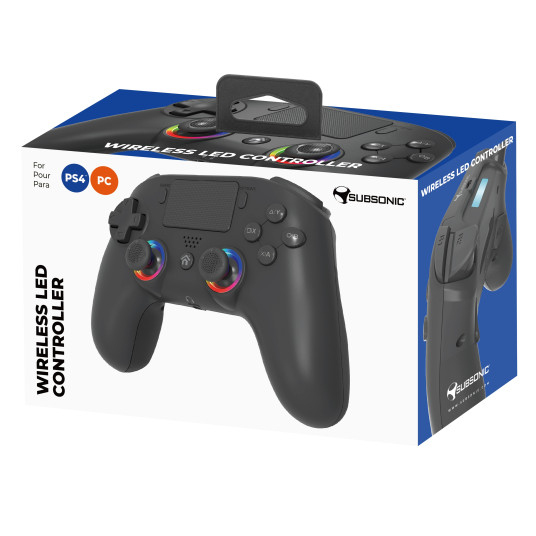 Subsonic langaton Led-ohjain musta PS4/PC:lle