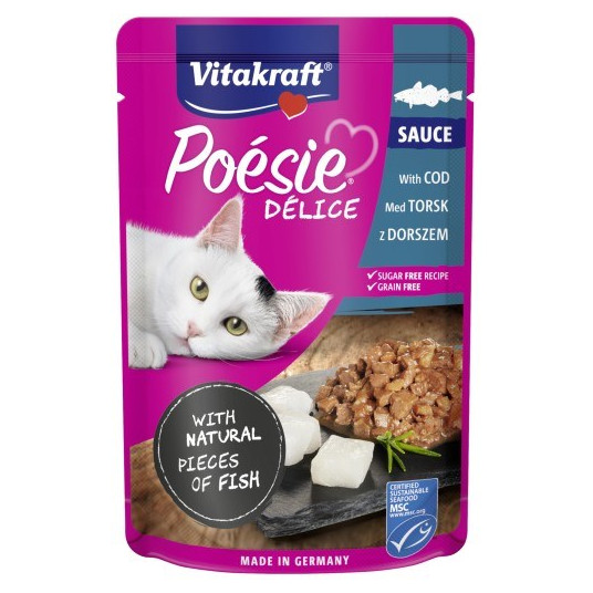 VITAKRAFT Poésie Delice Fish selection - kissan märkäruoka - 6 + 1 x 85g