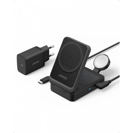 MagGo 15W 3-in-1 kokoontaitettava musta EU