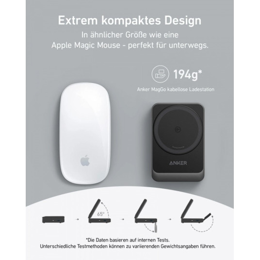 MagGo 15W 3-in-1 kokoontaitettava musta EU