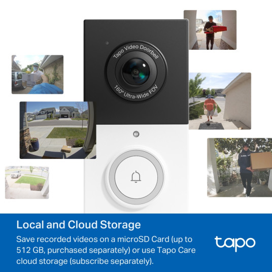 TP-LINK Video Doorbell Camera | Tapo D210 | 3 MP | 1,18 mm/F1,8 | IP65 | H.264 | Micro SD, max. 512