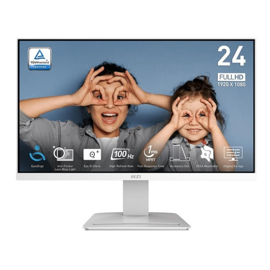 MSI 23.8" PRO MP2412W VA FHD 100Hz HDMI DP -näyttö MSI 23.8" PRO MP2412W VA FHD 100Hz HDMI DP -näyttö