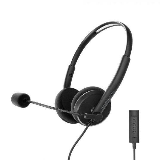 Kuulokkeet Energy Sistem Headset Office 2+ Black, USB ja 3,5 mm pistoke