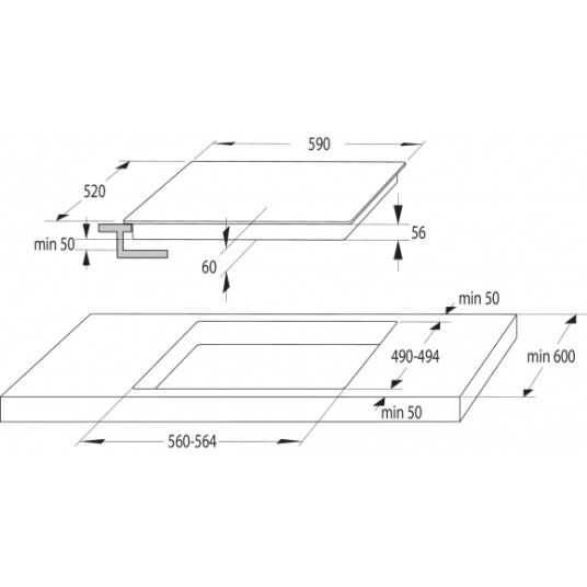 Induktioliesi Gorenje GI6401BSCE