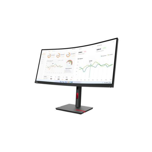 Lenovo ThinkVision T34w-30 LED-näyttö 86,4 cm (34") 3440 x 1440 pikseliä Wide Quad HD Musta
