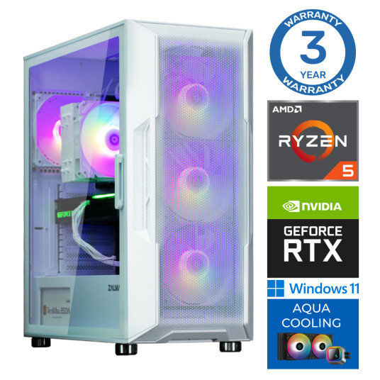 INTOP AQUA Ryzen 5 7600X 16GB DDR5 1TB SSD M.2 NVME RTX3060 12GB WIN11Pro