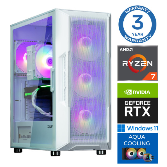 INTOP AQUA Ryzen 7 7700X 32GB DDR5 500SSD M.2 NVME RTX3060 12GB WIN11