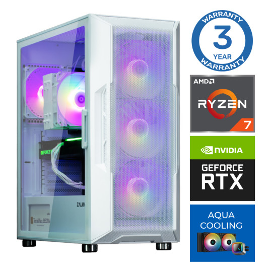 INTOP AQUA Ryzen 7 7700X 16GB DDR5 1TB SSD M.2 NVME+2TB RTX4060Ti 8GB no-OS