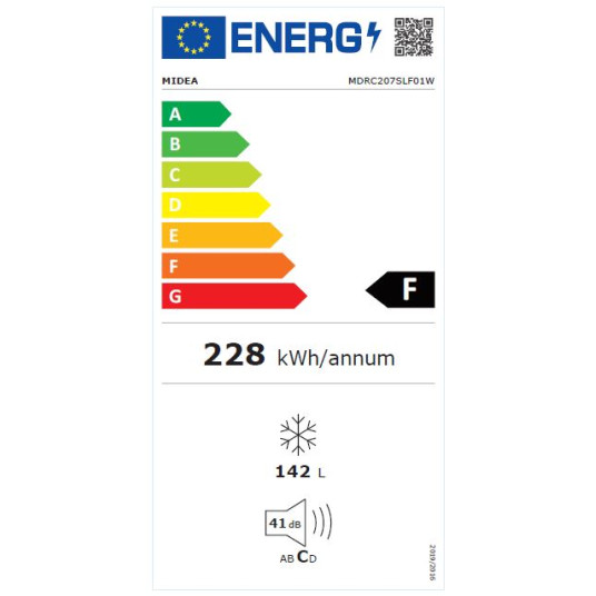 Pakastinlaatikko Midea MDRC207SLF01W (MCF150W) valkoinen