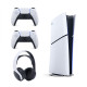 Pelikonsoli Sony Playstation 5 Slim Digital Edition (PS5) 1TB White + lisäohjain Sony DualSense PS5 + Kuulokkeet Sony PS5 „Pulse 3D“