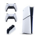 Pelikonsoli Sony Playstation 5 Slim Digital Edition (PS5) 1TB White + lisäohjain Sony DualSense PS5 + Latausasema Sony DualSense PS5