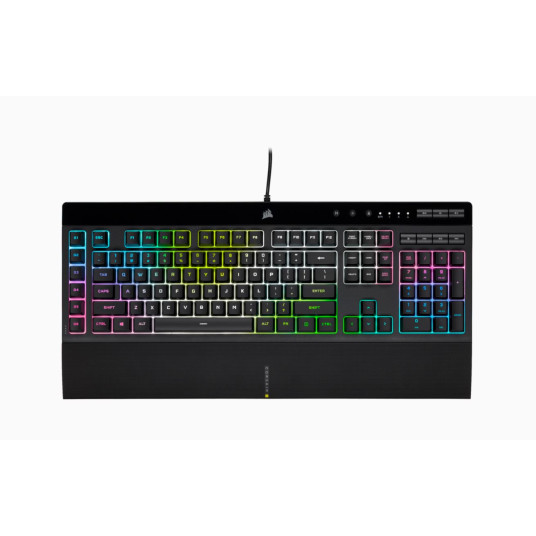 Näppäimistö Corsair K55, RGB PRO XT, NA, langallinen, musta