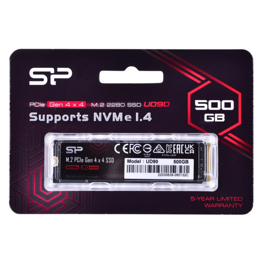 Levy SSD Silicon Power UD90 500 Gt M.2 PCIe NVMe Gen4x4 NVMe 1.4 4800/3700 MB/s