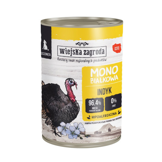 Monoproteiini Kalkkuna - koiran märkäruoka - 400g