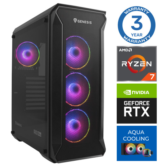 INTOP AQUA Ryzen 7 7700X 16GB DDR5 500SSD M.2 NVME+2TB RTX4070 SUPER 12GB no-OS