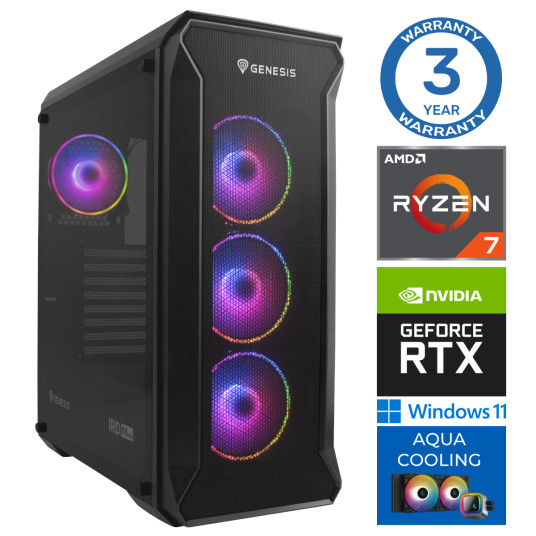 INTOP AQUA Ryzen 7 7700X 16GB DDR5 500SSD M.2 NVME+2TB RTX4070 SUPER 12GB WIN11Pro