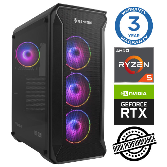 INTOP Ryzen 5 5500 32GB 1TB SSD M.2 NVME RTX4060Ti 8GB no-OS