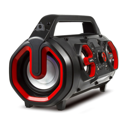 Audiocore AC875 Bazooka Kannettava Bluetooth-kaiutin Boombox 30W (20W + 5Wx2) IPX4 Roiskesuojattu / Radio / microSD / Aux-In / USB / Valaistus / Mic Port