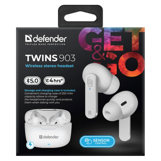 Kuulokkeet Defender Twins 903 White