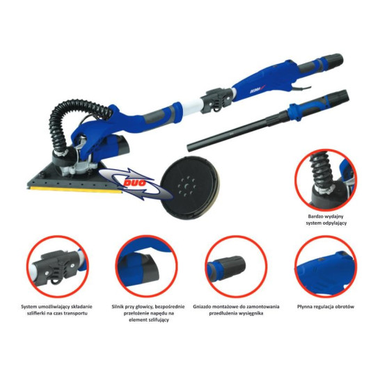 DEDRA DIRECT DRIVE PLASTER / GIRAFFE SANDER 710W + TRIANGULAR FOOT