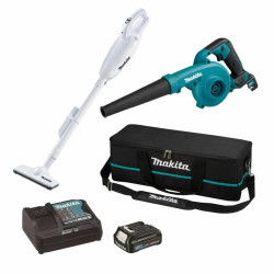 MAKITA. PUHALLIN 12V CXT UB100D + CL108FD VACUUM CLEANER 1x2.0Ah + BAG ...