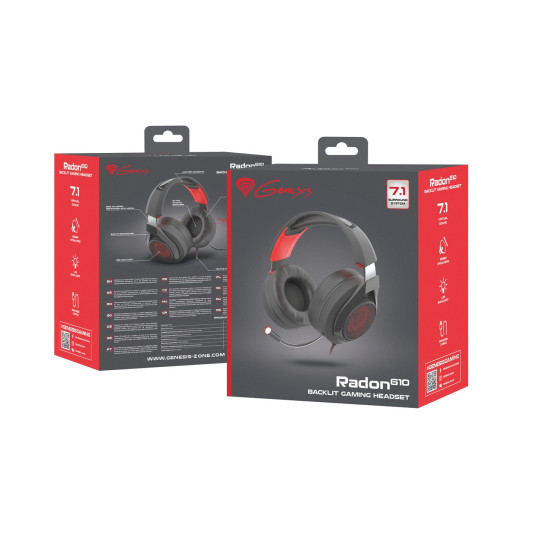 Kuulokkeet Genesis Radon 610 Black/Red