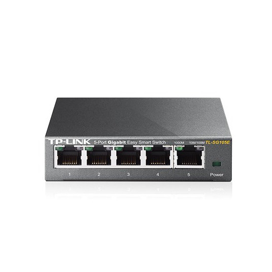 TP-Link TL-SG105E Hallittu L2 Gigabit Ethernet (10/100/1000) Musta