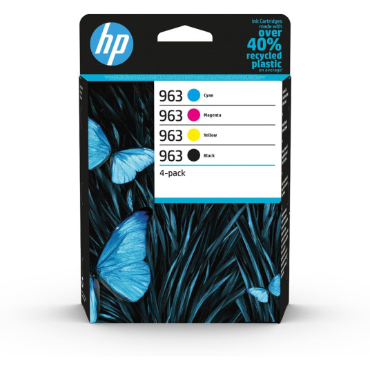 HP 963 - 4 pakettia - lajittelu, gul, syaani, m