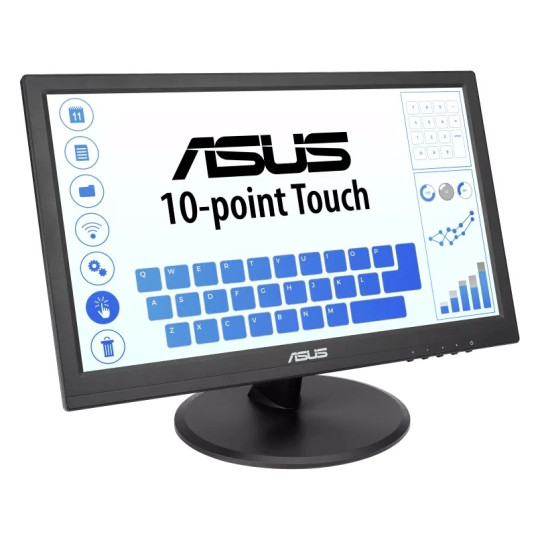 ASUS VT168HR PC-monitori 39,6 cm (15,6") 1366 x 768 pikseliä WXGA LED-kosketusnäyttö Musta