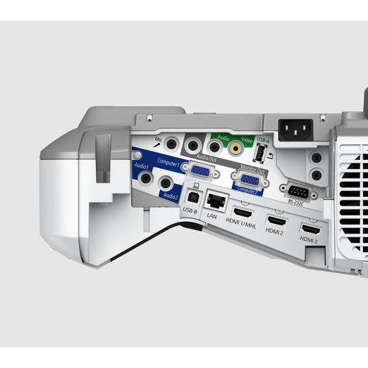 Epson EB-685Wi Dataprojektori Ultra Short Throw -projektori 3500 ANSI lumenia 3LCD WXGA (1280x800) Valkoinen, harmaa, harmaa