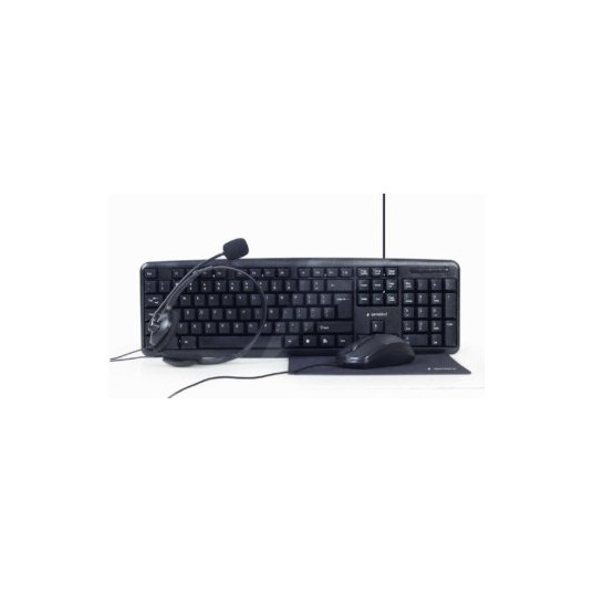 Gembird 4-in-1 Kit Keyboard + Mouse + Headphones + Mouse Pad