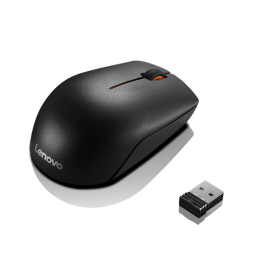 Lenovo | Wireless Compact Mouse | 300 | Optical Mouse | 2.4 GHz Wireless via Nano USB | Black | 1 year(s)