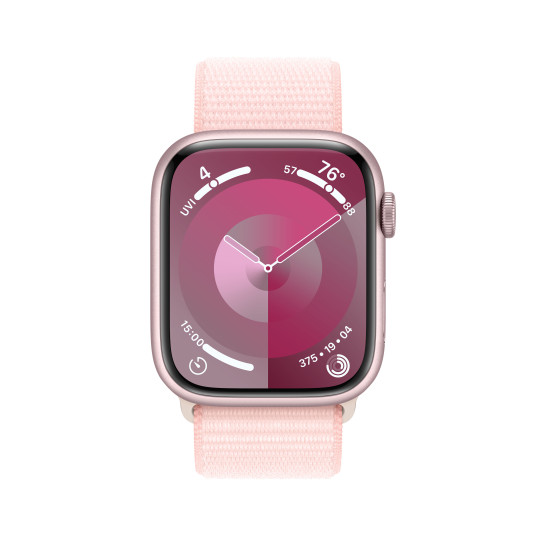 Älykello Apple Watch Series 9 GPS 45mm Pink Aluminium Case with Light Pink Sport Loop MR9J3ET/A