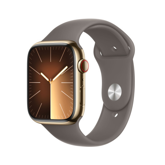 Älykello Apple Watch Series 9 GPS + Cellular 45mm Gold Stainless Steel Case with Clay Sport Band - M/L MRMT3ET/A