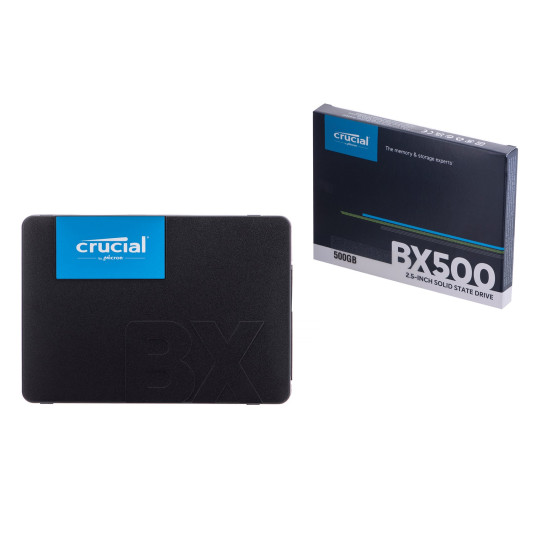 Crucial CT500BX500SSD1 SSD 2,5" 500 GB Serial ATA III 3D NAND -levyasema