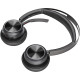 Kuulokkeet Poly Voyager Focus 2 USB-C-C Headset + USB-C/A Adapter + Charging Stand Black