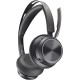 Kuulokkeet Poly Voyager Focus 2 USB-C-C Headset + USB-C/A Adapter + Charging Stand Black