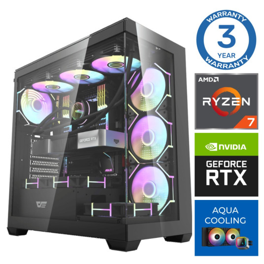 INTOP AQUA Ryzen 7 7700X 16GB DDR5 1TB SSD M.2 NVME RTX4060 8GB no-OS