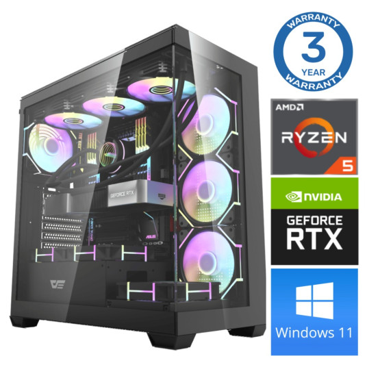 INTOP Ryzen 5 7500F 16GB DDR5 1TB SSD M.2 NVME RTX4070 12GB WIN11