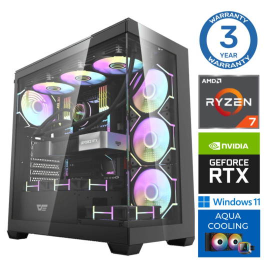 INTOP AQUA Ryzen 7 7700X 16GB DDR5 1TB SSD M.2 NVME+2TB RTX4060Ti 8GB WIN11Pro